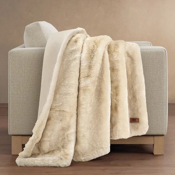 FRYE Luxe Faux Fur Throw - Picture 1 of 8